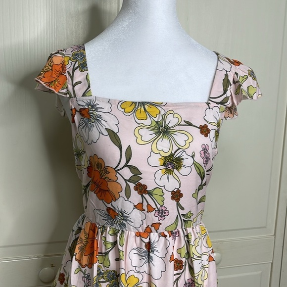 NWT Lottie & Holly Women’s Band Of Gypsies Mini Floral Summer Dress Size Large - Picture 2 of 11